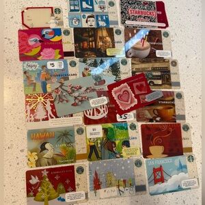 Vintage starbucksks card collection